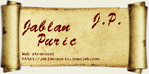 Jablan Purić vizit kartica
